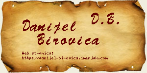Danijel Birovica vizit kartica